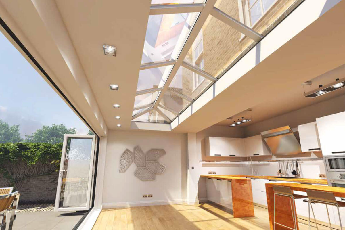An example of an extra long skypod installed by Bosomworth Glass in Filey, North Yorkshire