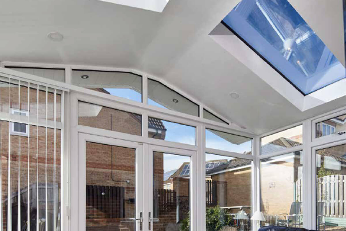 An example of the internal roof finish of an Equinox tiled conservatory roof in Scarborough