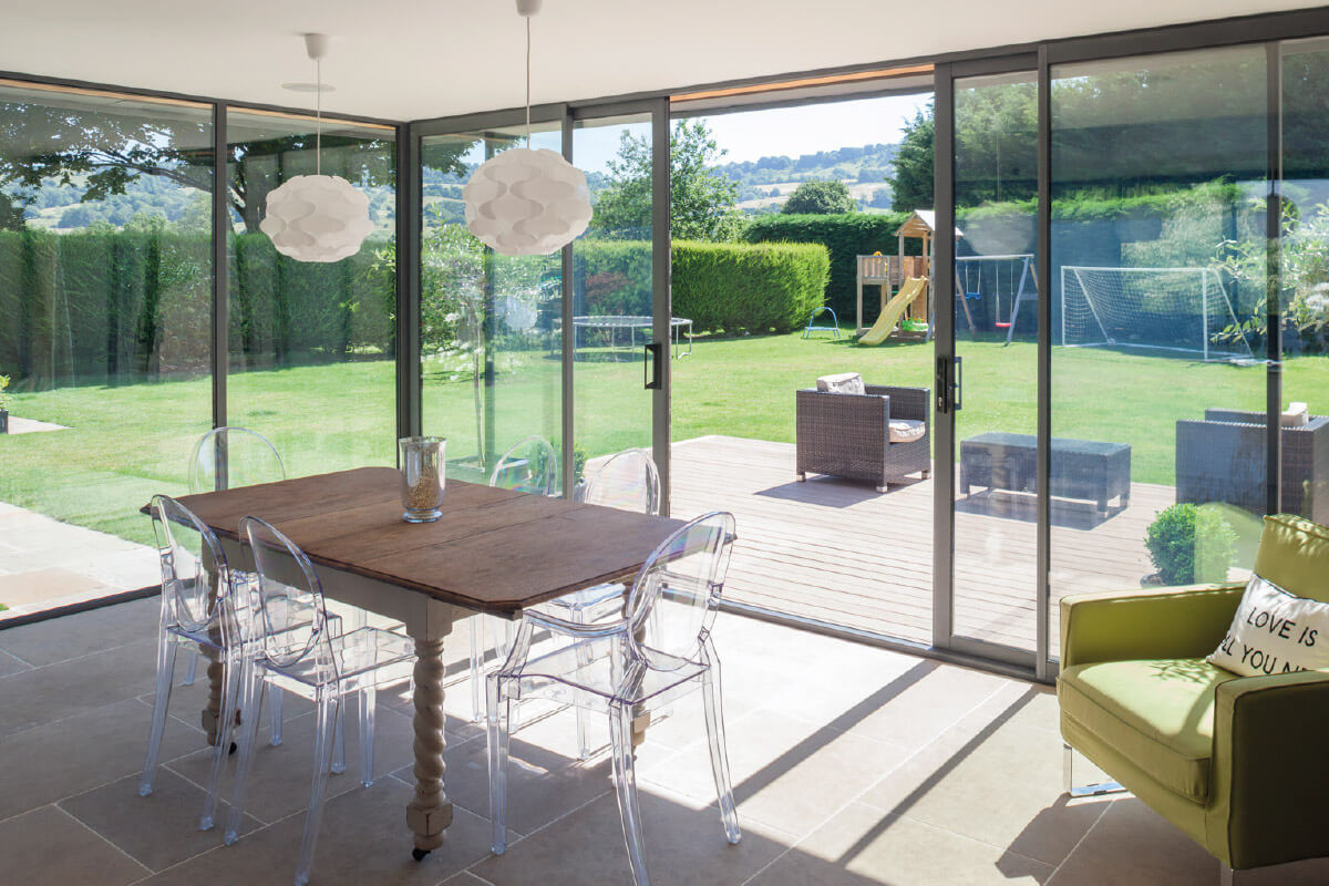 An example of a sliding door system in Filey