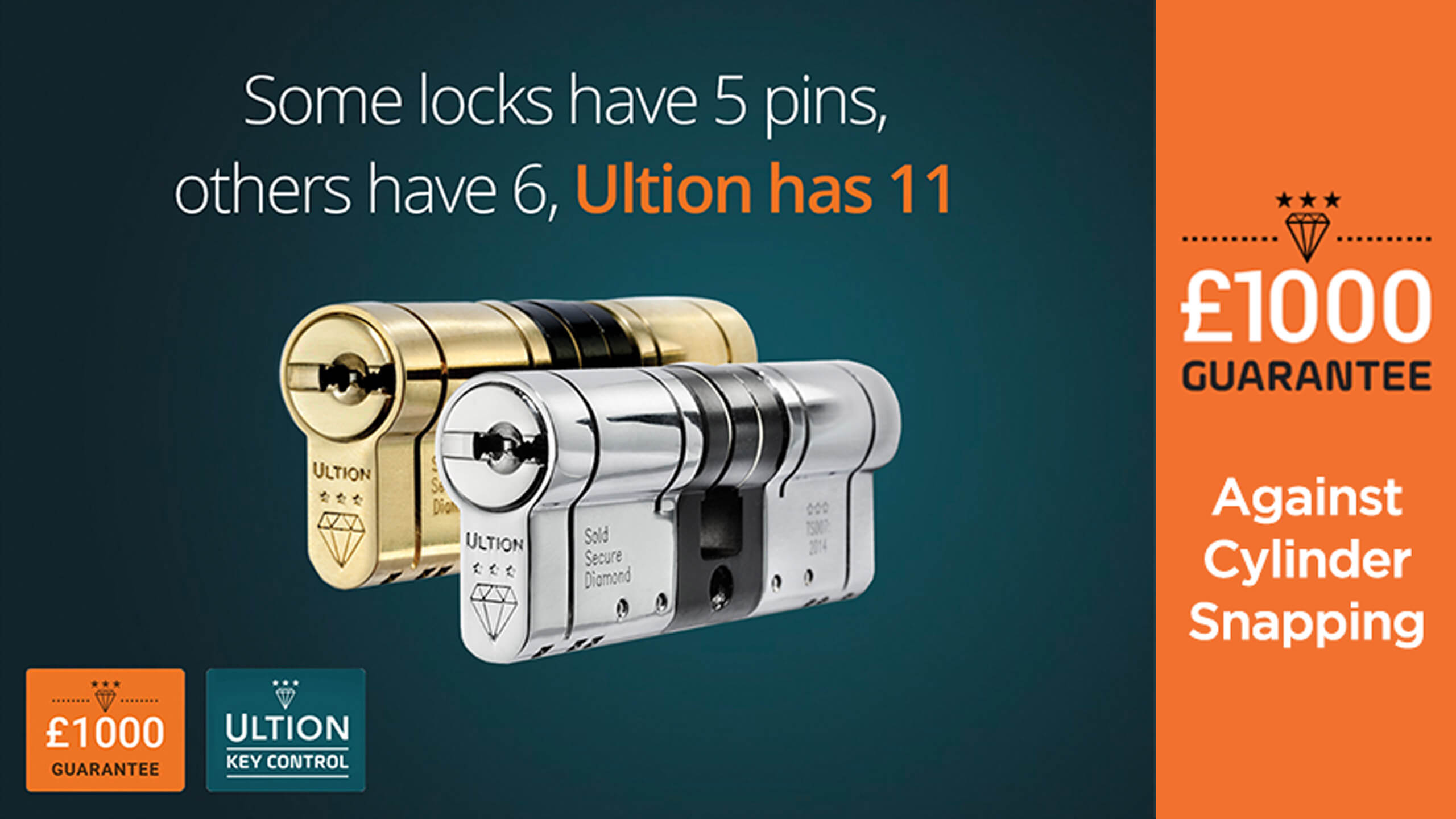 Ultion door locks offer of £1000 guarantee against cylinder snapping
